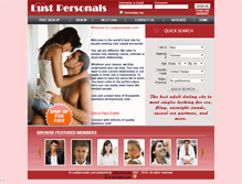 Tablet Screenshot of lustpersonals.com